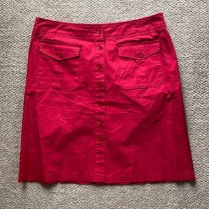 Anthropologie button front skirt, front pockets